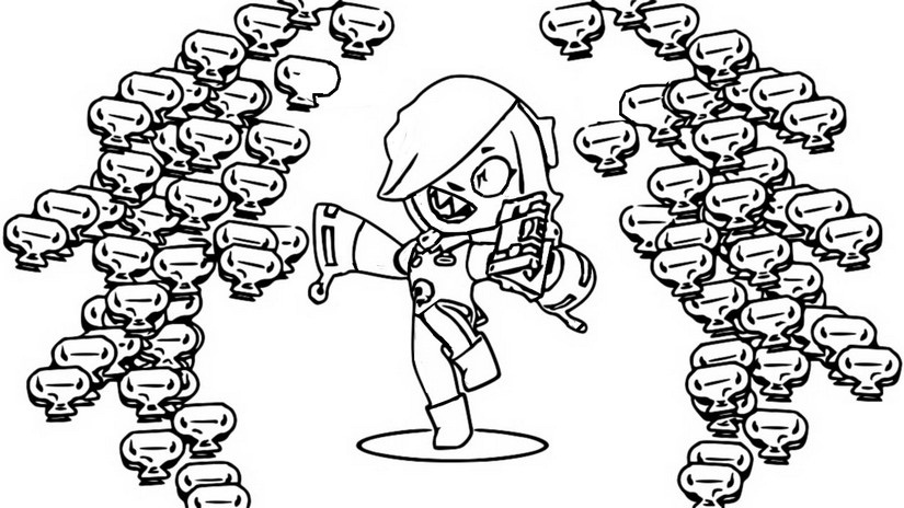 Happy Colette Brawl Stars Coloring Pages