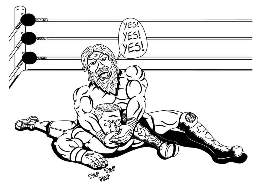 John Cena In Wrestling Ring Coloring Pages