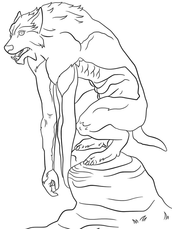 Hombre Lobo Aullando Para Colorear Imprimir E Dibujar ColoringOnly