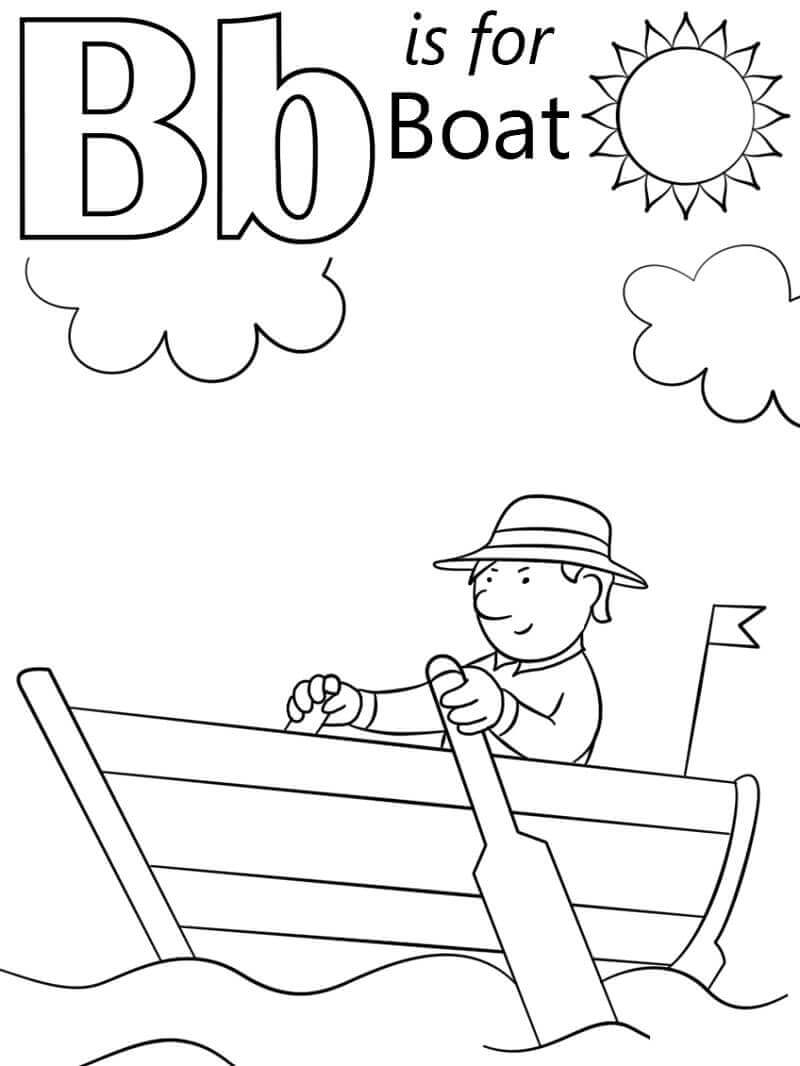 Barco Letra B Para Colorear Imprimir E Dibujar Coloringonly