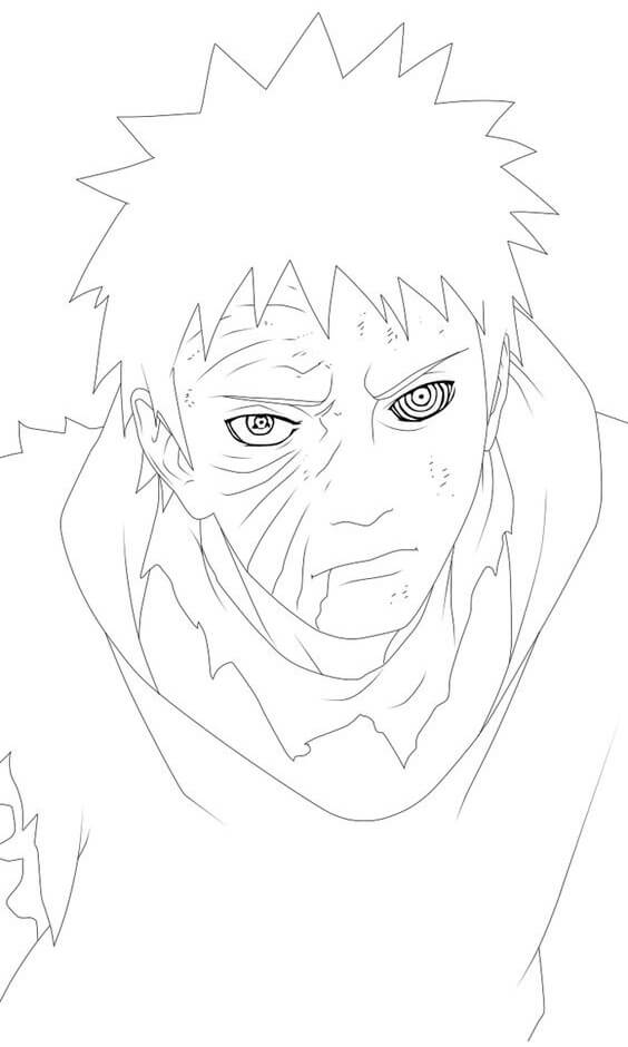 Cara Uchiha Obito Para Colorear Imprimir E Dibujar Coloringonly