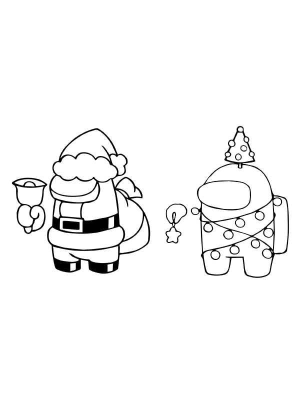 Entre Nosotros Y Pap Noel Para Colorear Imprimir E Dibujar Coloringonly