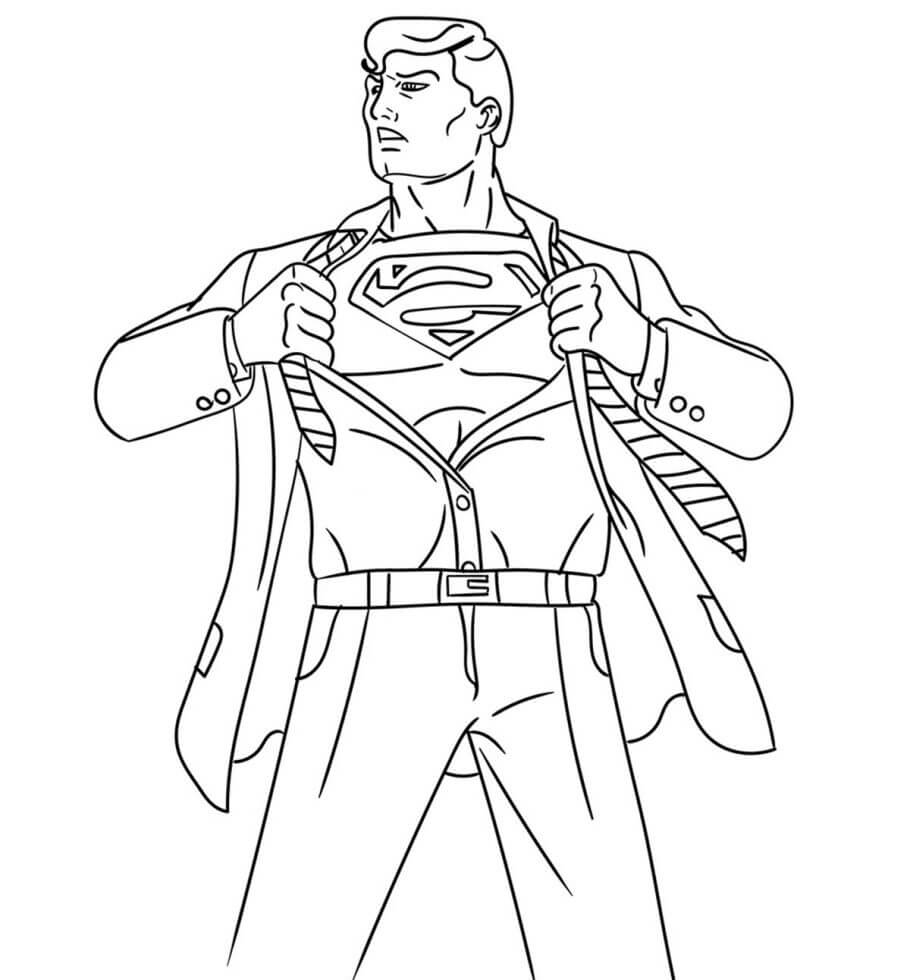 Genial Superman Volando Para Colorear Imprimir E Dibujar PDMREA