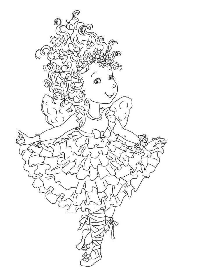 Haciendo Una Reverencia A Fancy Nancy Para Colorear Imprimir E Dibujar