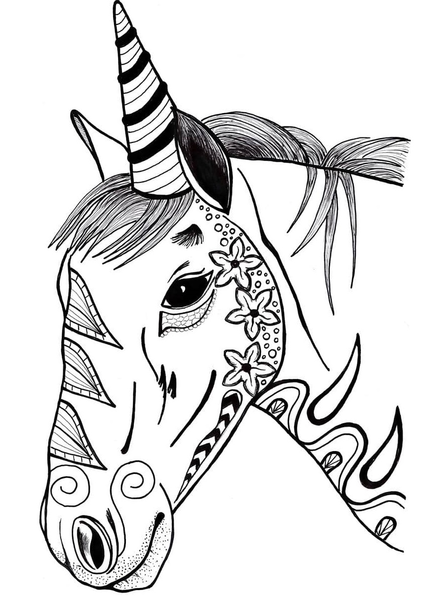 Unicornio Fuerte Para Colorear Imprimir E Dibujar Coloringonly