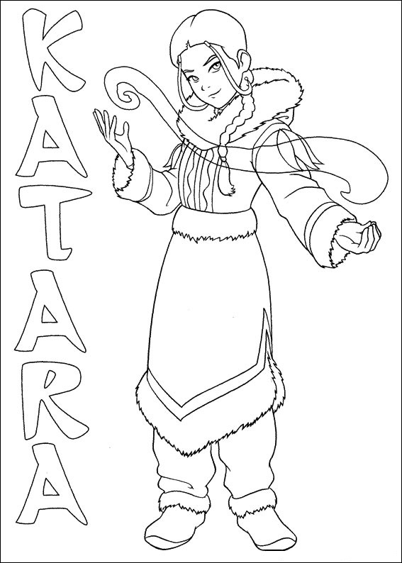 Katara De Avatar Para Colorear Imprimir E Dibujar ColoringOnly