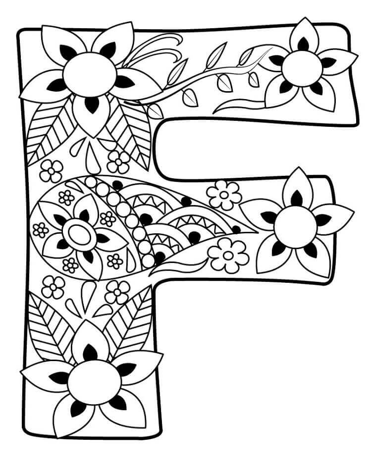 Marcar Letra F Para Colorear Imprimir E Dibujar Coloringonly