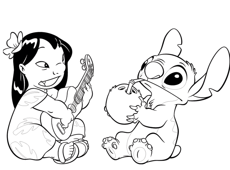 Lilo Y Stitch Para Colorear Imprimir E Dibujar Coloringonly