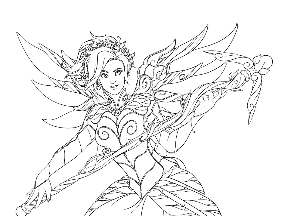 Mercy De Overwatch Para Colorear Imprimir E Dibujar Coloringonly The