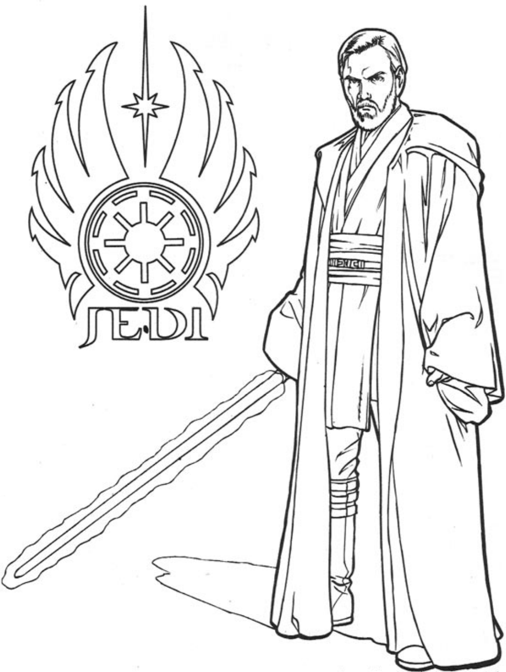 Obi Wan Kenobi Para Colorear Imprimir E Dibujar ColoringOnly