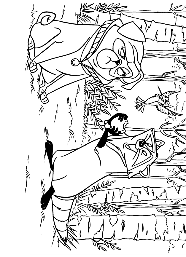 Meeko Y Pocahontas Personajes Para Colorear Pocahontas Coloring Pages