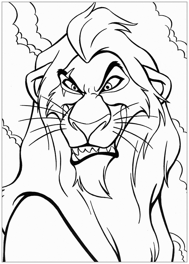 Scar Sonriendo Para Colorear Imprimir E Dibujar ColoringOnly