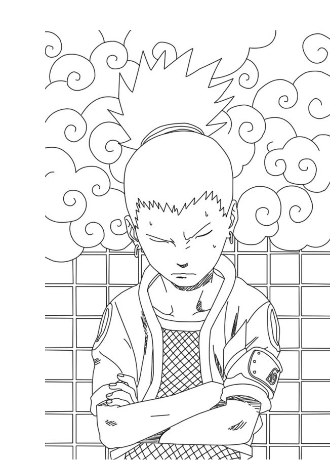 Shikamaru Enojado Para Colorear Imprimir E Dibujar Coloringonly