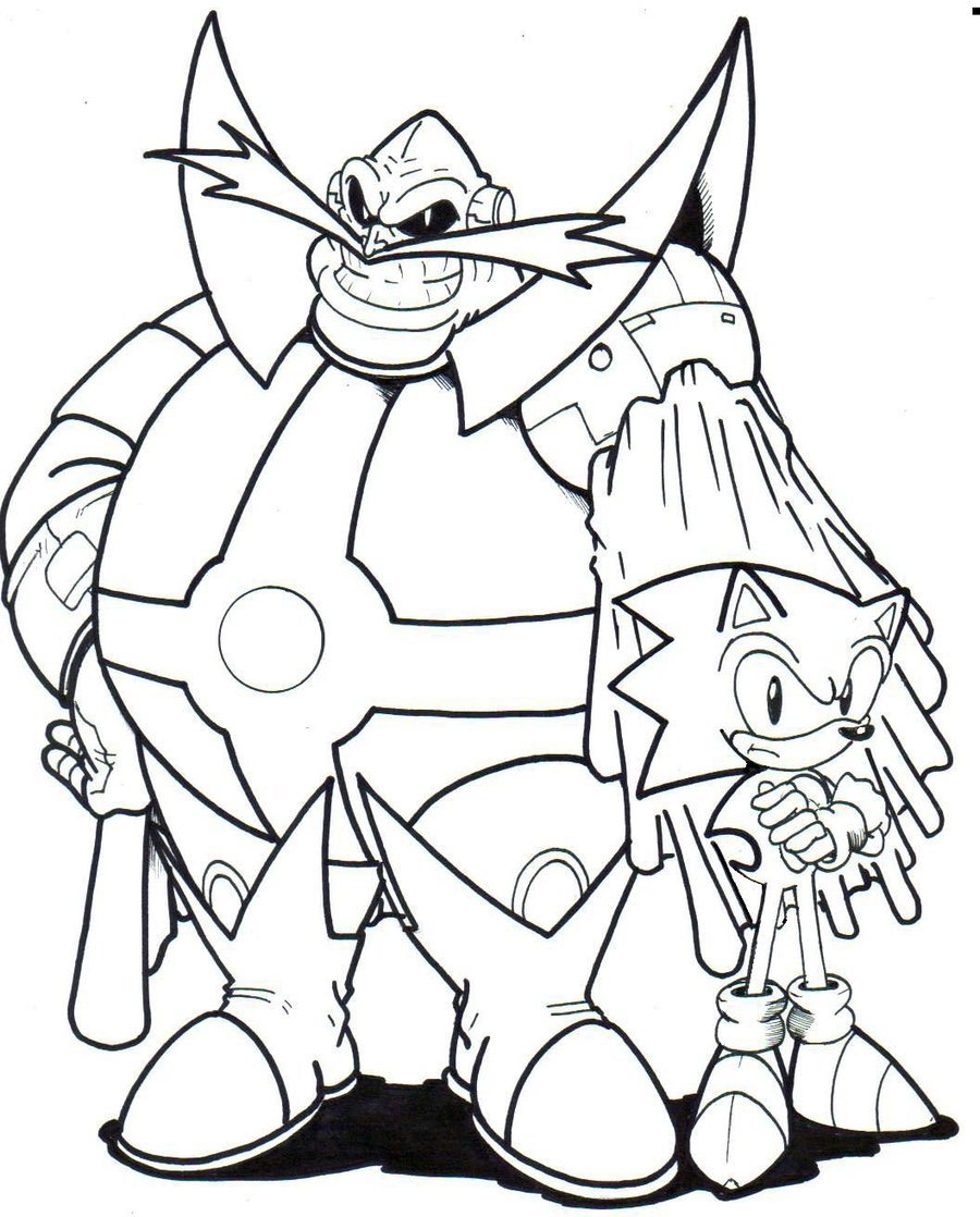 Sonic Y El Doctor Eggman Para Colorear Imprimir E Dibujar