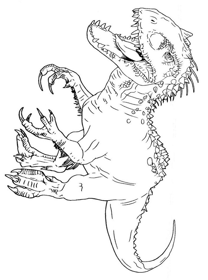 Indominus Rex Coloring Page - Free Printable Coloring Pages for Kids