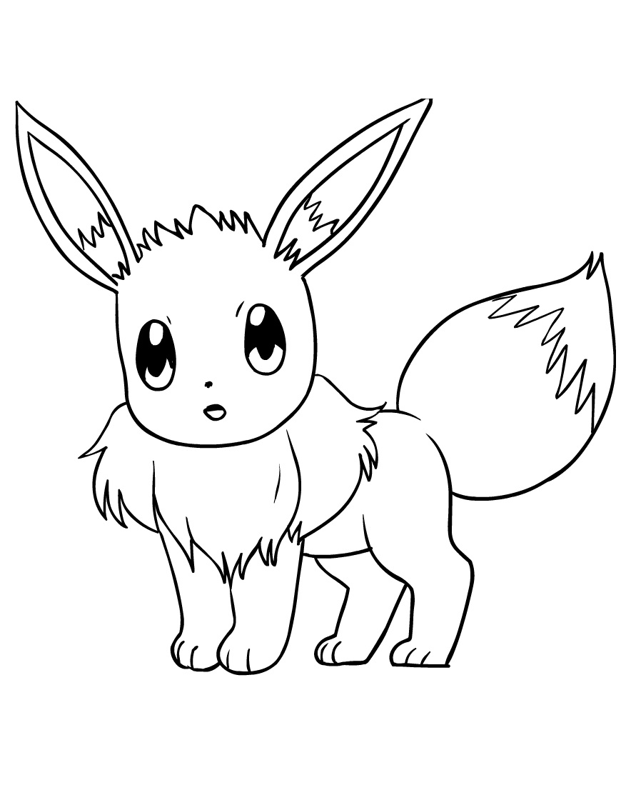 Eevee Pikachu Coloring Pages Levisionan