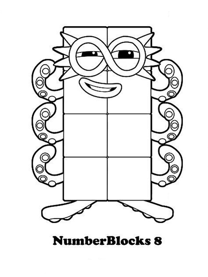 NumberBlocks 24 Coloring Page