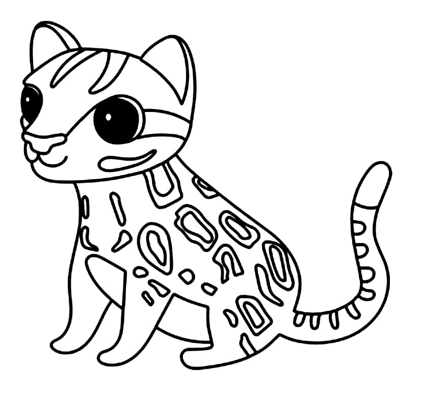 Ocelot With Butterfly Coloring Page Free Printable Coloring Pages For 72243 The Best Porn Website