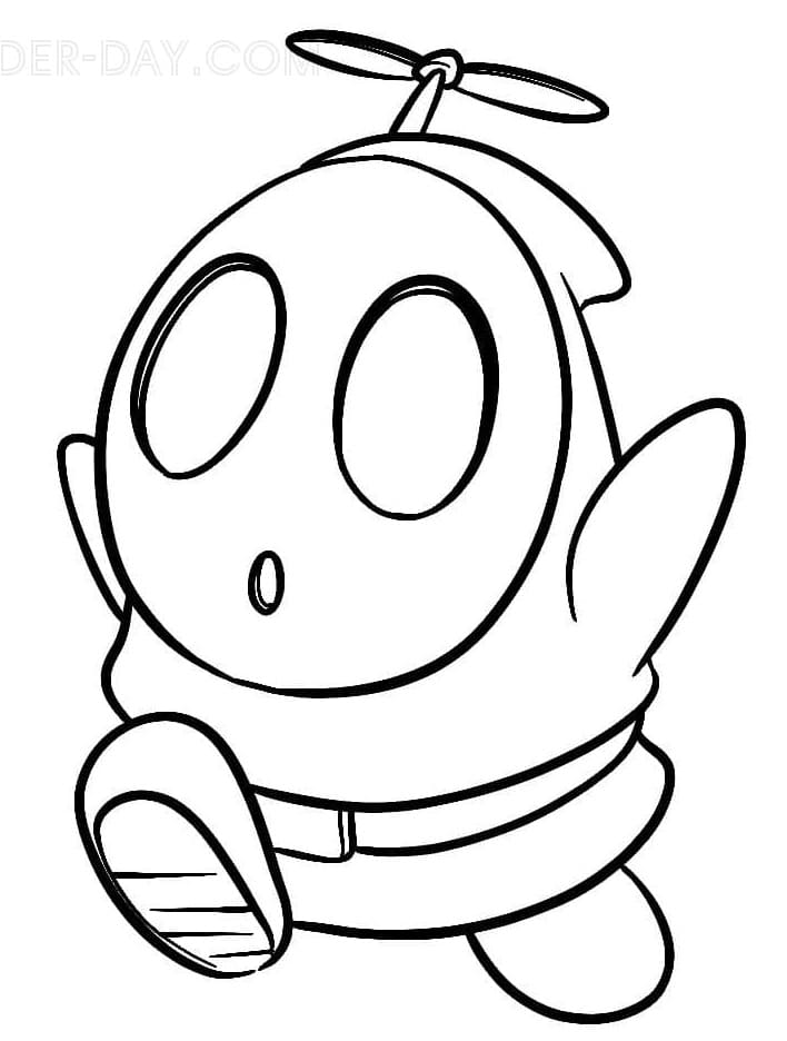 Adorable Shy Guy Mario Coloring Page Free Printable Coloring Pages