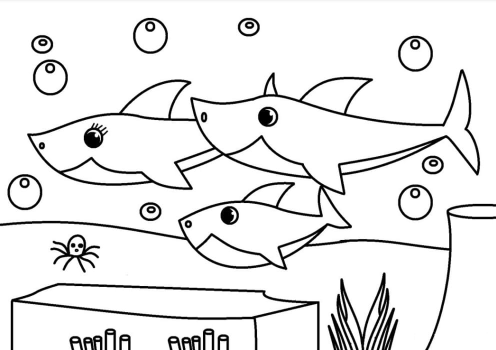 Baby Shark Pdf Printable Coloring Page Ubicaciondepersonas Cdmx Gob Mx