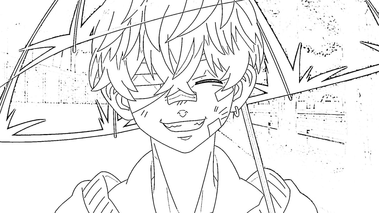 Mikey From Tokyo Revengers Coloring Page Free Printable Coloring