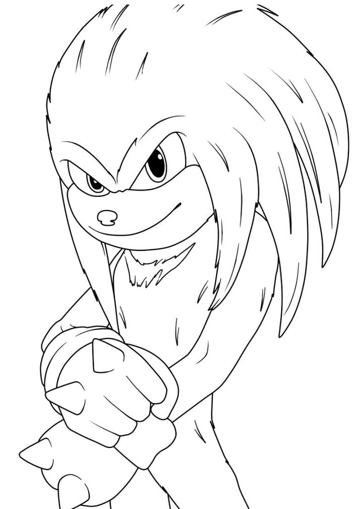 Knuckles The Echidna Coloring Pages Free Printable Coloring Pages For
