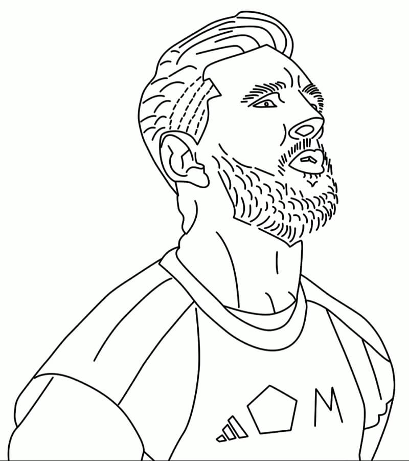 Lionel Messi Colouring Pages