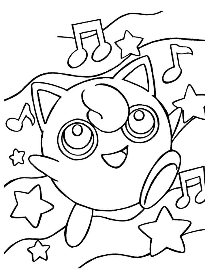 Cute Jigglypuff Coloring Page Jigglypuff Evolves From The Smaller