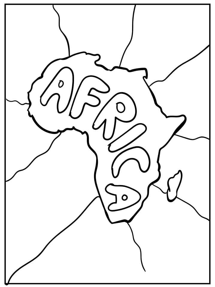 Free Printable Africa Map Coloring Page Free Printable Coloring Pages