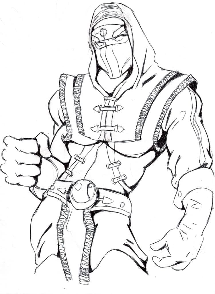 Sub Zero Mortal Kombat Coloring Pages Free Printable Coloring Pages