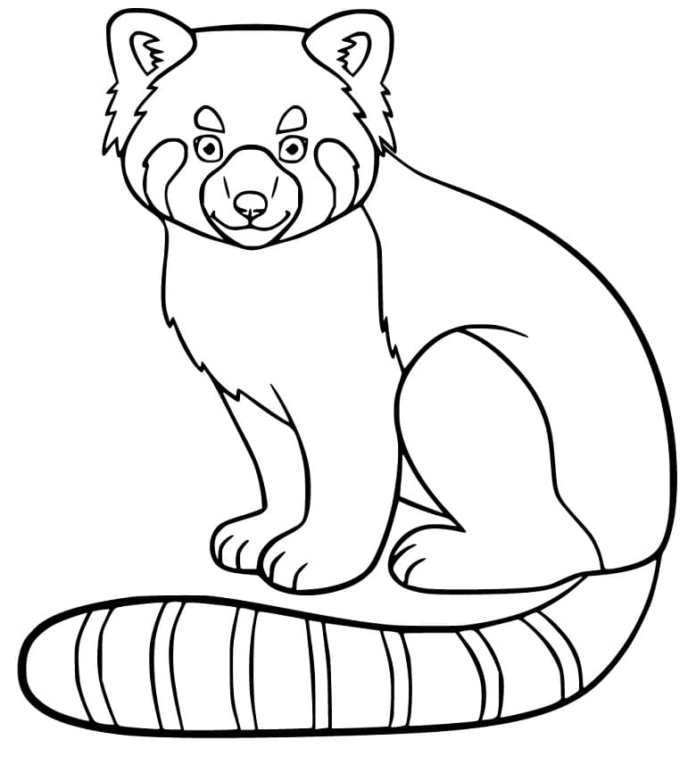 Mother And Baby Red Panda Coloring Page Free Printable Coloring Pages