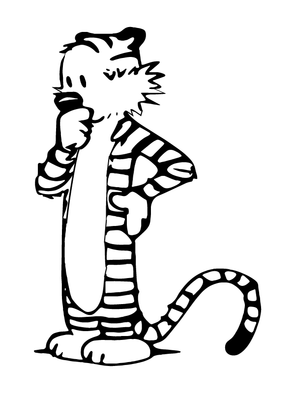 Hobbes And Calvin Peeing Coloring Page Free Printable Coloring Pages