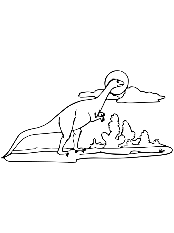 Plateosaurus Coloring Pages Saurischian Dinosaurs Coloring Pages