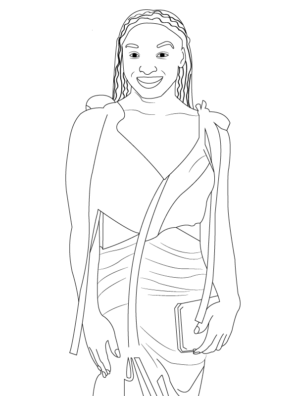 Simone Biles Coloring Pages Printable