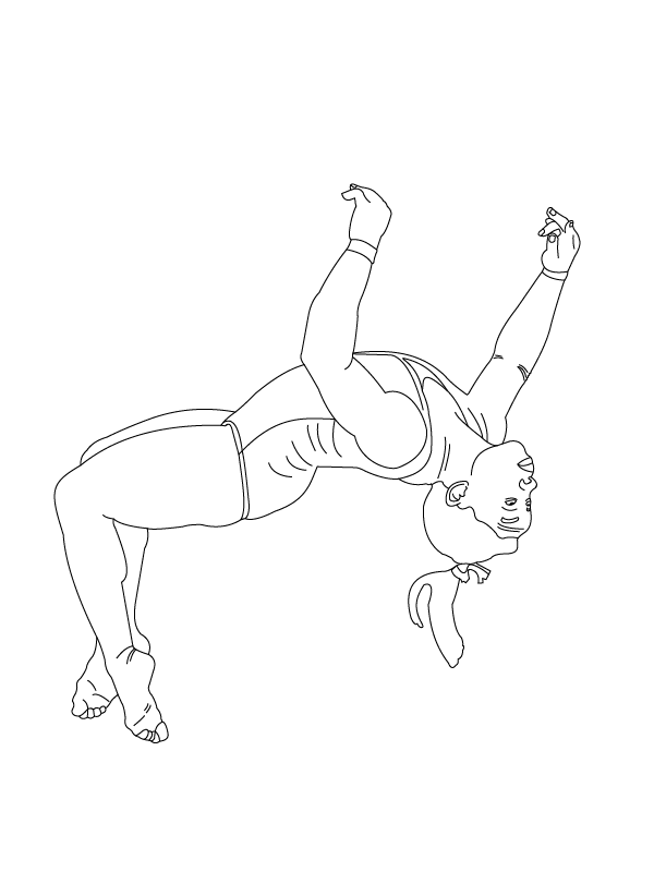 Simone Biles At The Tokyo Olympics Coloring Page Free Printable