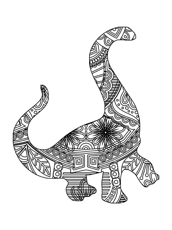 Vector Outline Dinosaur Alebrijes