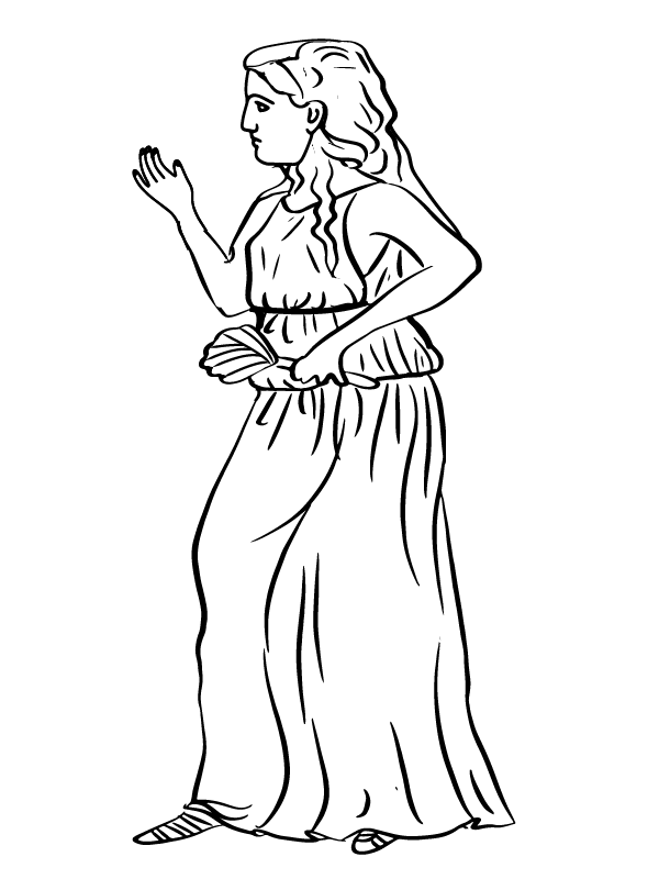 Goddess Of Beauty Aphrodite Coloring Page Free Printable Coloring