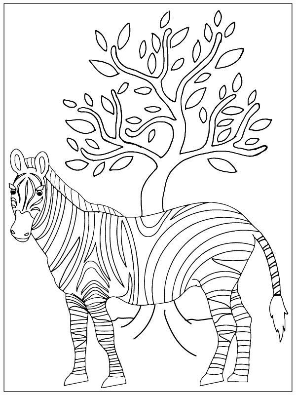 Zebra S Black And White Stripes Coloring Page Free Printable Coloring