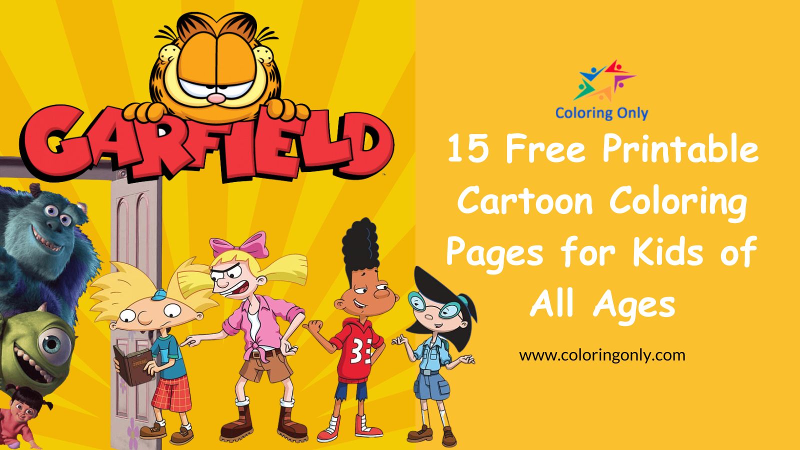 15 Free Printable Cartoon Coloring Pages for Kids of All Ages