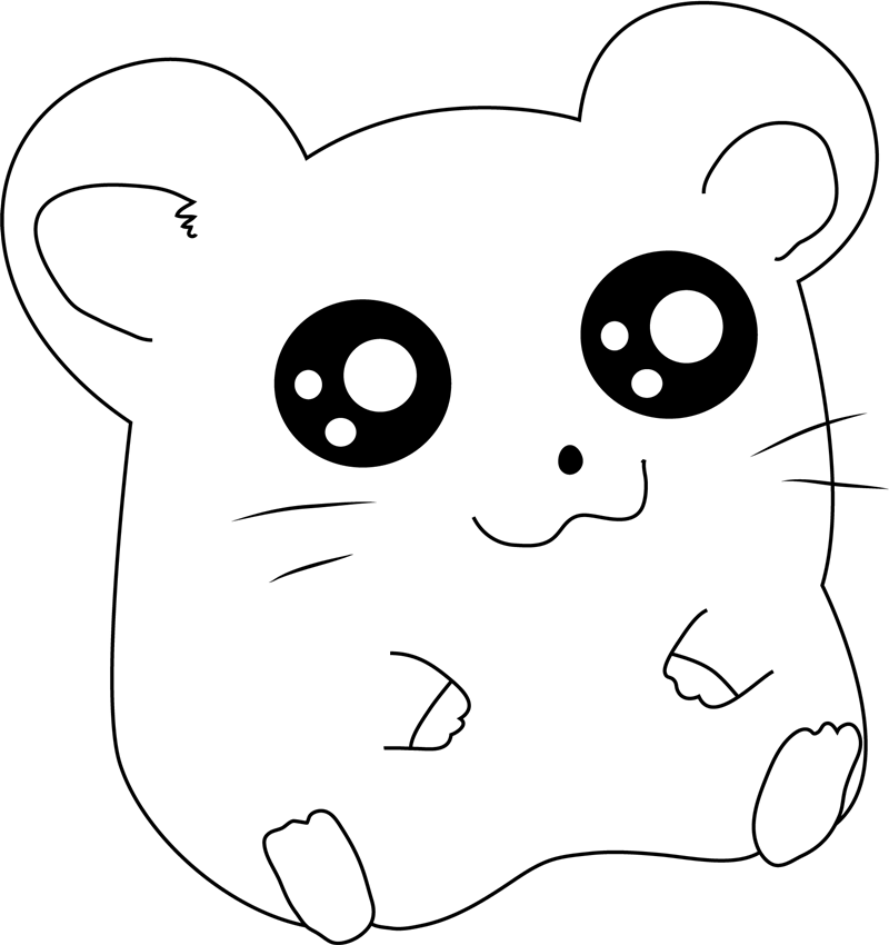 Cute Hamtaro Sitting