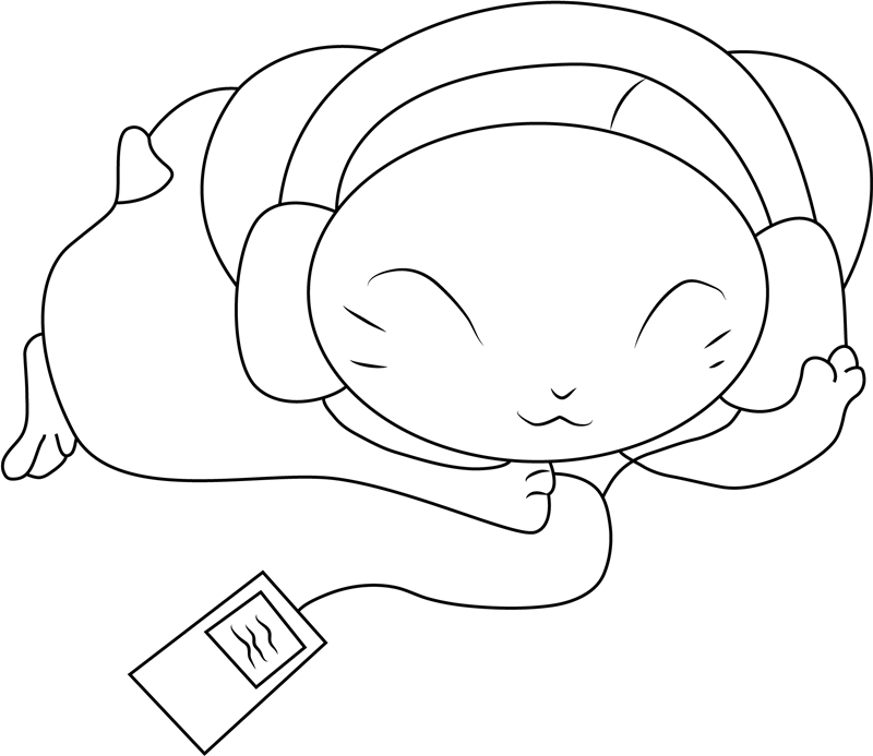 Hamtaro Listening To Music