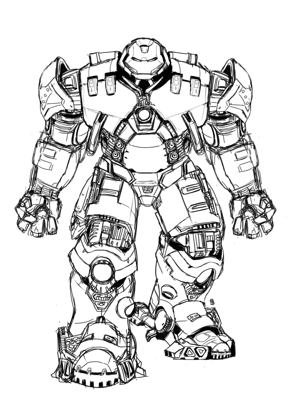 Hulkbuster Armor Coloring Page