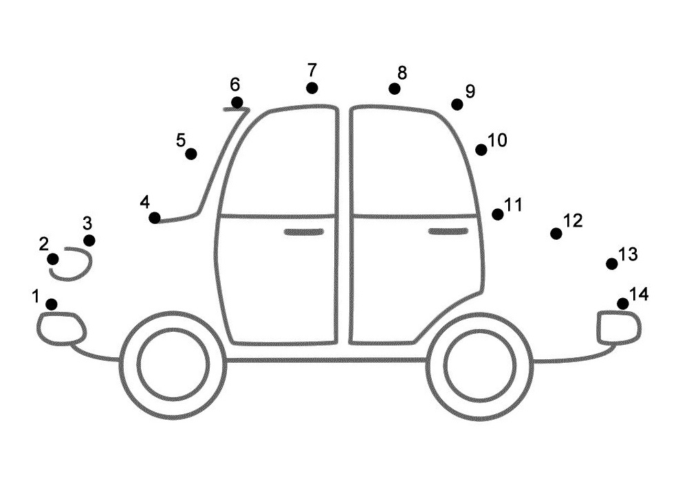 A Car Dot To Dots