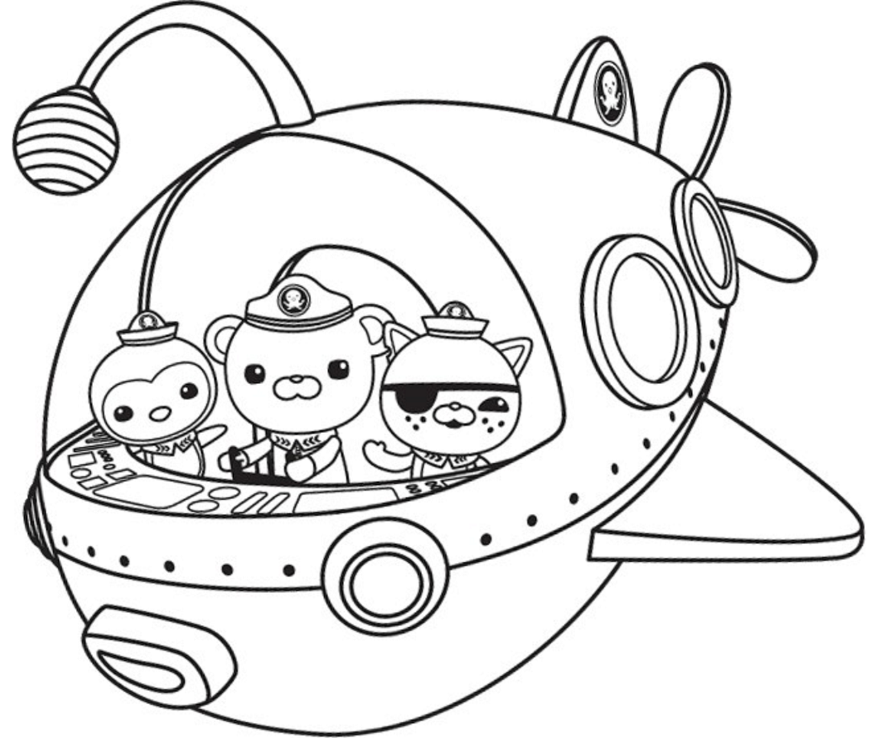 Peso, Captain, Kwazii In Octonauts Ship