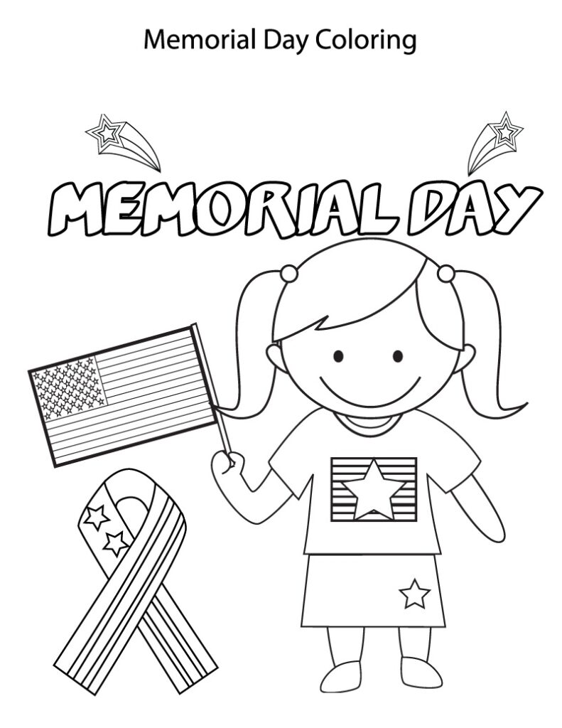 Little Girl Celebrate Memoria Day