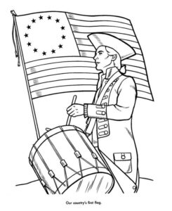 American Independence Day Coloring Page