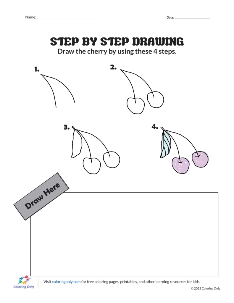 Step-by-Step Cherry Drawing