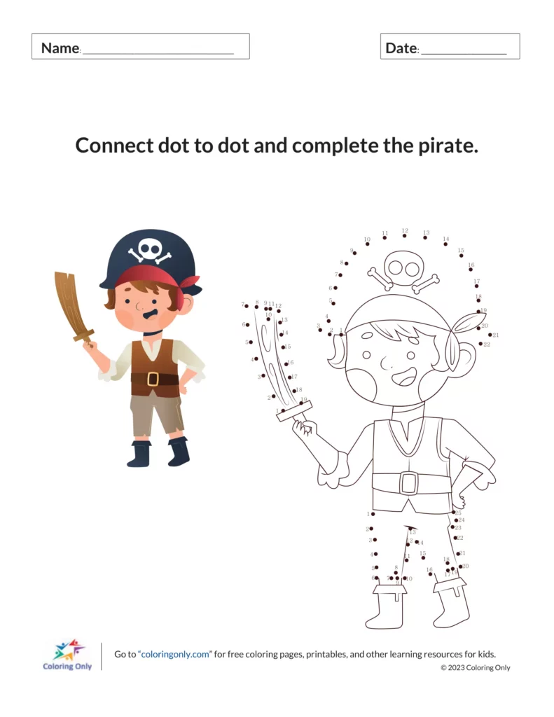 Pirate Dot-to-Dot Activity