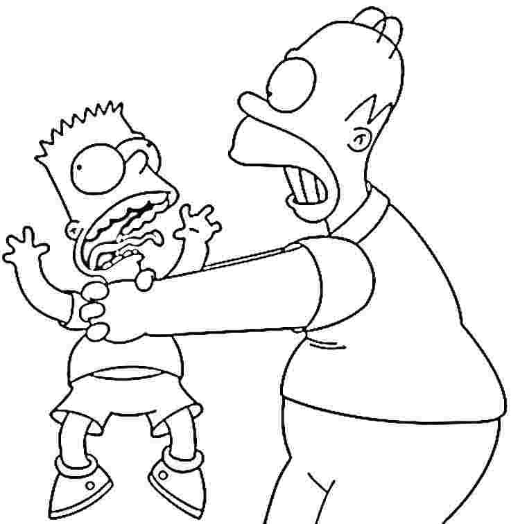 Bart und Homer Simpson