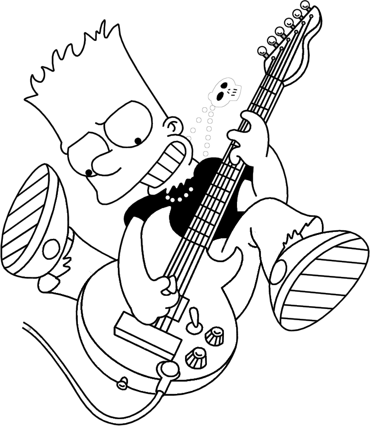 Bart Simpson spielt Gitarre